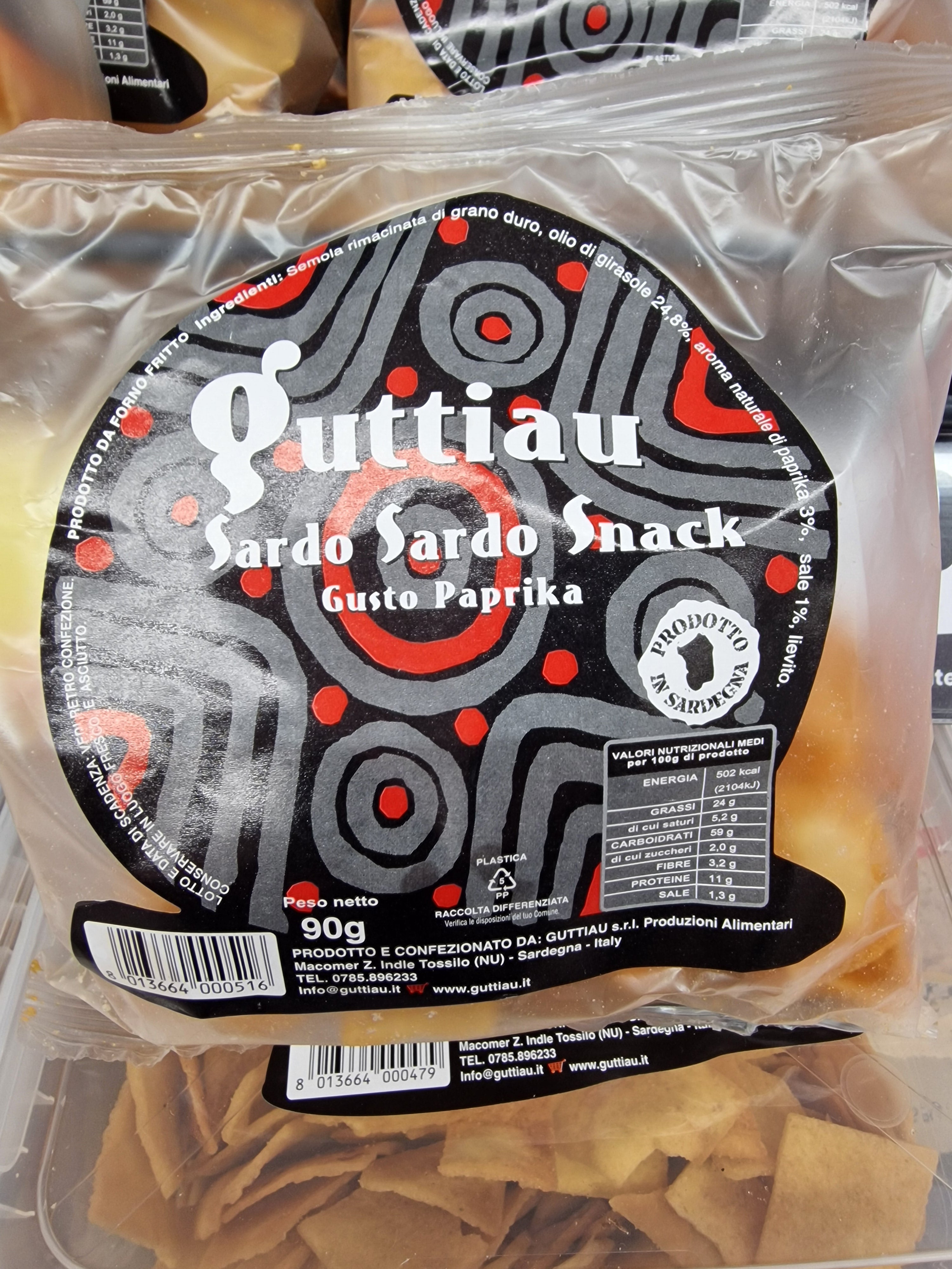 Sfoglie di Pane Guttiau Gusto Paprika Confezione 90 gr